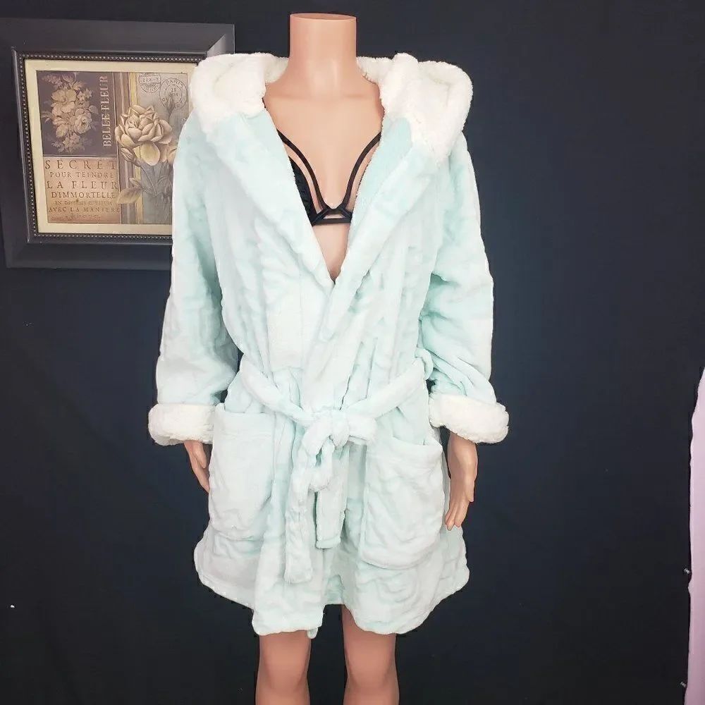 VS The Cozy Short Robe Green Aqua M / L